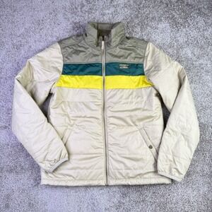 LL Bean Mountain Classic Puffer Jacket Men's Size M Reg Dark Mushroom Sandstone